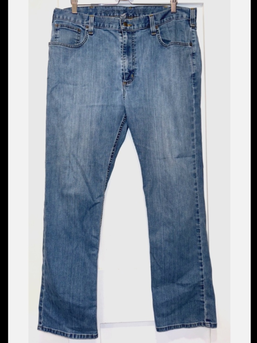 Carhartt Jeans Men 38x32 Blue Straight Relaxed Fit Rugged Flex Workwear